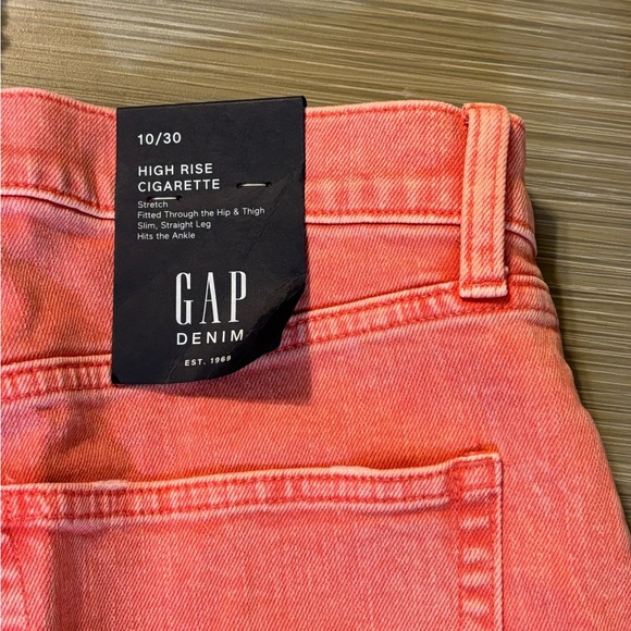 NWT Gap cigarette jeans in melon pink - Picture 1 of 5